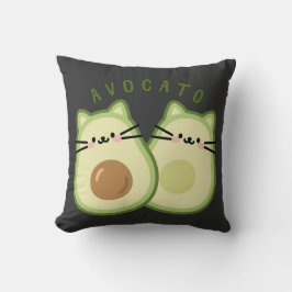 Niedlich Kawaii Avocado Cat Mashup Kissen