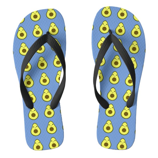 Niedlich Kawaii Avocado Flip Flops (Fußbett)