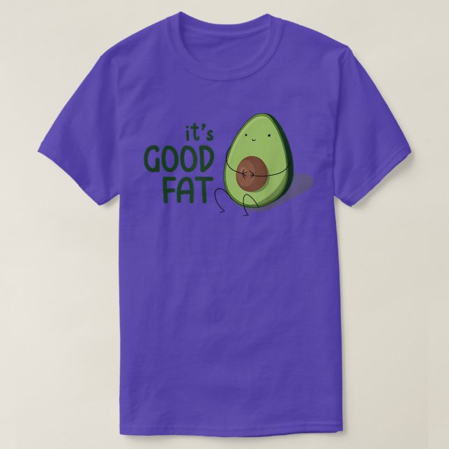 Niedlich Kawaii Avocado Gutes Fett T-Shirt (Design vorne)