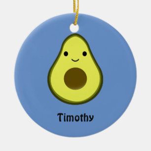 Niedlich Kawaii Avocado Keramik Ornament