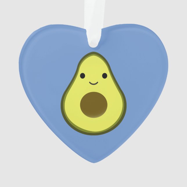 Niedlich Kawaii Avocado Ornament (Rückseite)