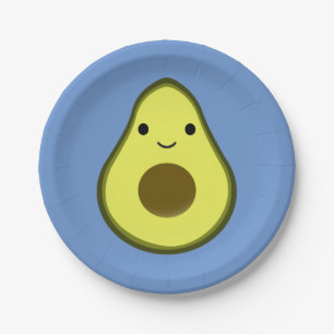 Niedlich Kawaii Avocado Pappteller