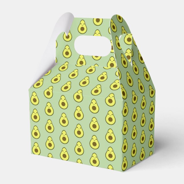 Niedlich Kawaii Avocado Pattern Geschenkschachtel (Vorderseite)