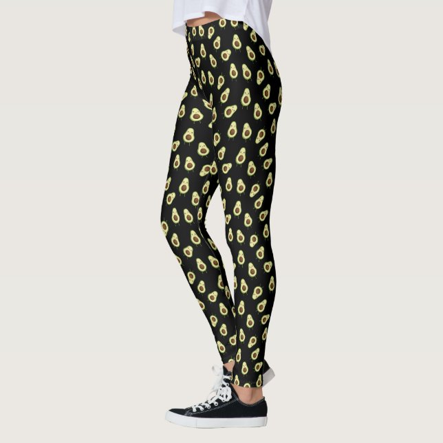 Niedlich Kawaii Avocado Pattern Leggings (Links)