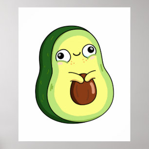 Niedlich Kawaii Avocado Poster