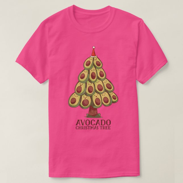 Niedlich Kawaii Avocado Tree Christmas Tree Avocad T-Shirt (Design vorne)