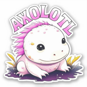 Niedlich Kawaii Axolotl Aufkleber