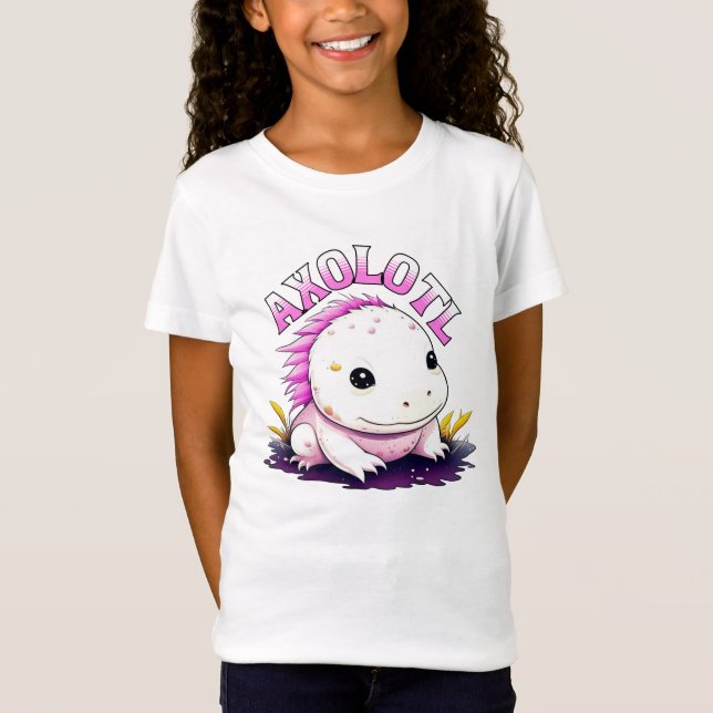 Niedlich Kawaii Axolotl T-Shirt (Vorderseite)