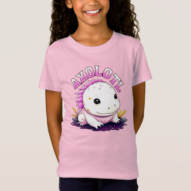 Niedlich Kawaii Axolotl T-Shirt (Vorderseite)