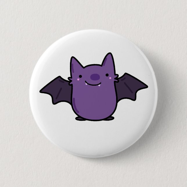 Niedlich Kawaii Baby Bat Button (Vorderseite)
