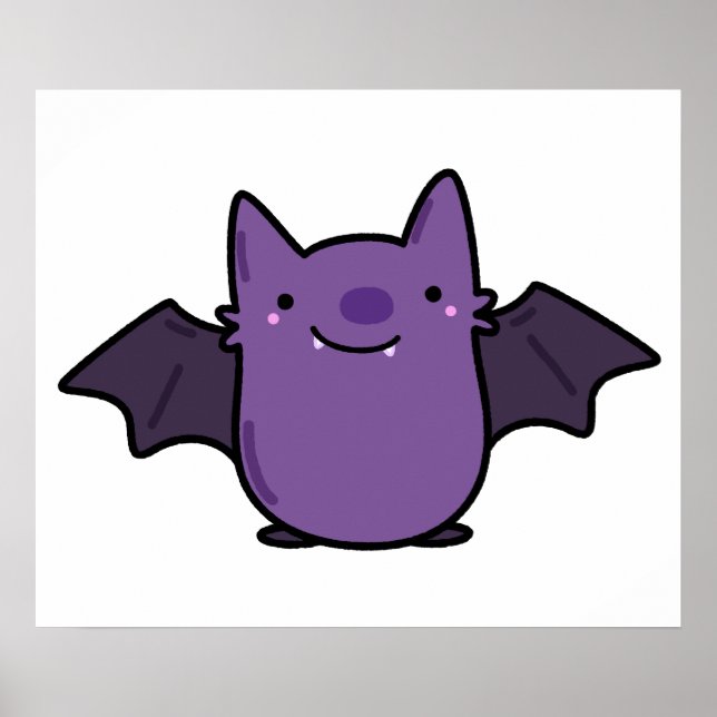 Niedlich Kawaii Baby Bat Poster (Vorne)