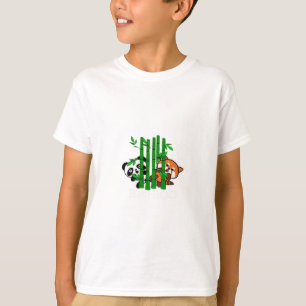 Niedlich Kawaii Baby Panda und Red Panda Bamboo Pe T-Shirt