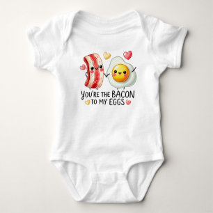Niedlich Kawaii Bacon und Eier Baby Strampler