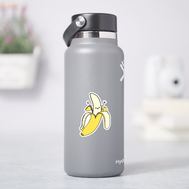 Niedlich Kawaii Banana Aufkleber (HydroFlask)