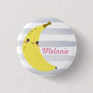 Niedlich Kawaii Banana Personalisiert Button