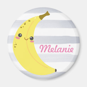 Niedlich Kawaii Banana Personalisiert Magnet