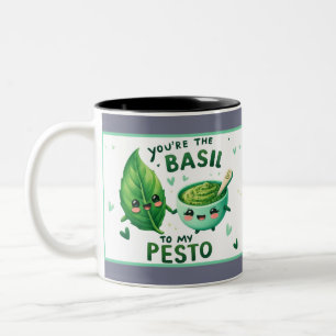 Niedlich Kawaii Basil und Pesto Zweifarbige Tasse