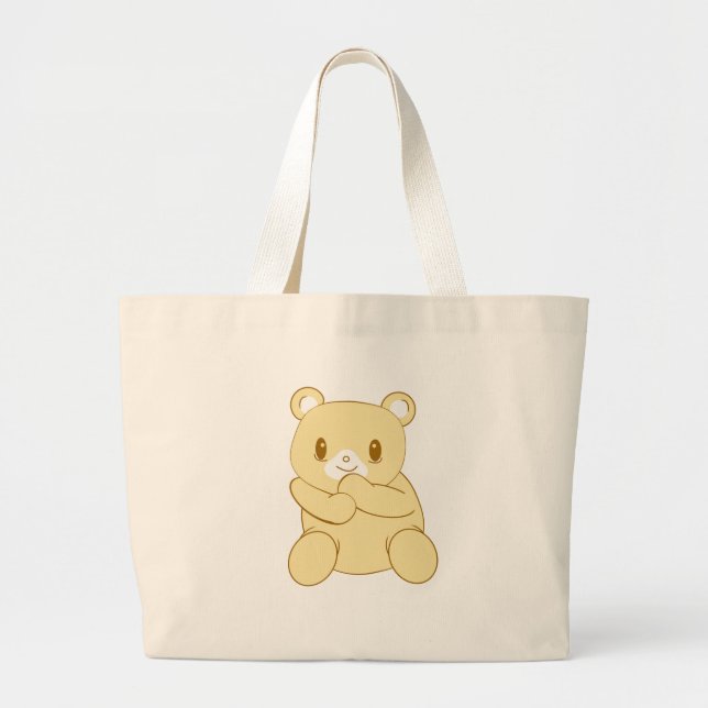 Niedlich Kawaii Bear Cub Jumbo Stoffbeutel (Vorne)