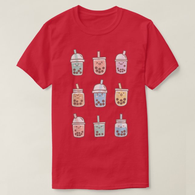 Niedlich Kawaii Boba Anime Bubble Tee Pastel (Design vorne)