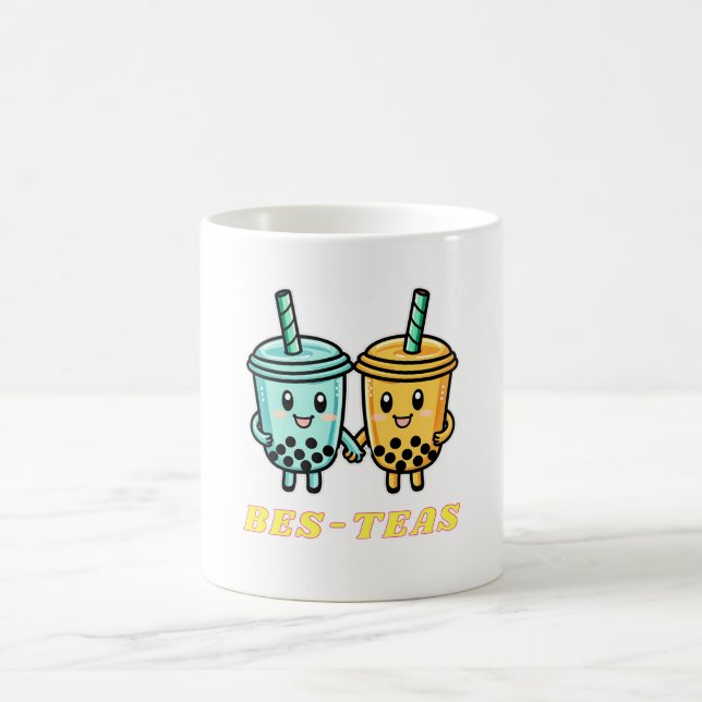Niedlich Kawaii Boba Bubble Tea Kaffeetasse (Mittel)