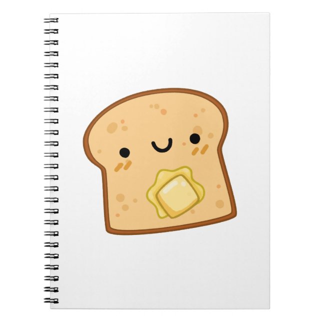 Niedlich Kawaii Butter Toast Notizblock (Vorderseite)