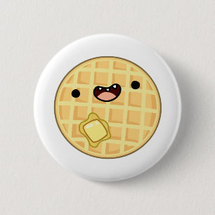 Niedlich Kawaii Butter Waffle Button