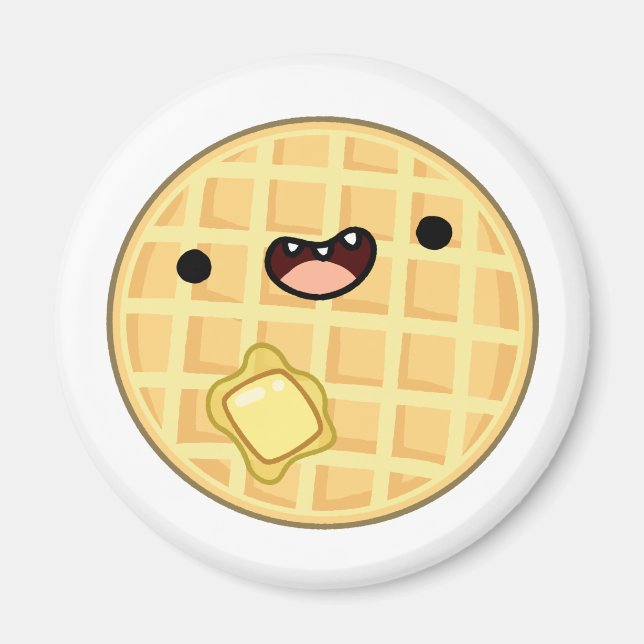 Niedlich Kawaii Butter Waffle Magnet (Vorne)