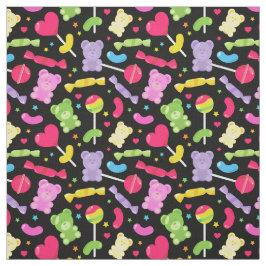 Niedlich Kawaii Candy Lollipops Muster Stoff