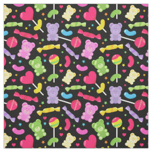 Niedlich Kawaii Candy Lollipops Muster Stoff