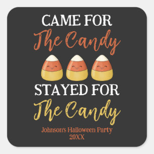 Niedlich Kawaii Candy Mais Halloween KostümParty Quadratischer Aufkleber