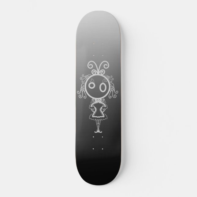 Niedlich Kawaii Cartoon Girl Skateboard (Vorderseite)
