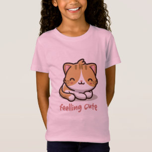 Niedlich Kawaii Cat Gefühl Niedlich T-Shirt