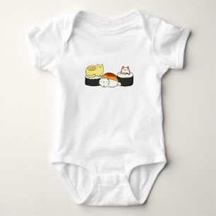 Niedlich Kawaii Cat-lifornia Sushi Roll Baby Strampler