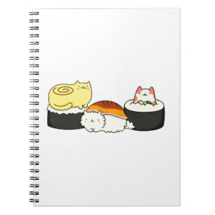 Niedlich Kawaii Cat-lifornia Sushi Roll Notizblock
