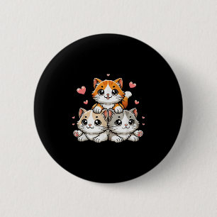 Niedlich Kawaii Cats Neko Funny Kitten Cat Lover G Button