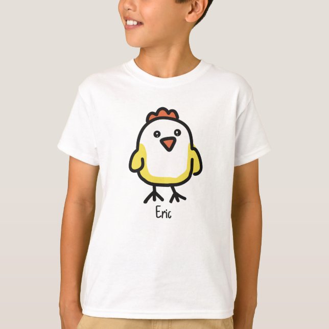 Niedlich Kawaii Chicken Chick T-Shirt (Vorderseite)