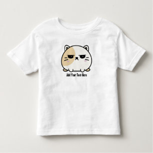Niedlich Kawaii Chubby Angry Mochi Cat Kleinkind T-shirt