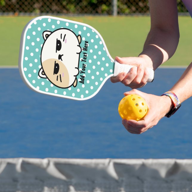 Niedlich Kawaii Chubby Angry Mochi Cat Pickleball Schläger (InSitu)