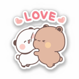Niedlich Kawaii Chubby Mochi Panda Bär Aufkleber