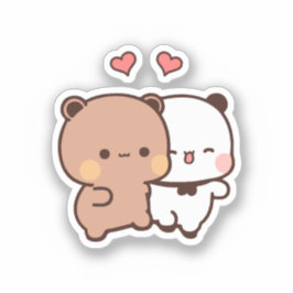 Niedlich Kawaii Chubby Mochi Panda Bär Aufkleber
