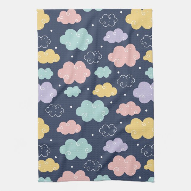 Niedlich Kawaii Cloud Pattern Küchentuch (Vertikal)