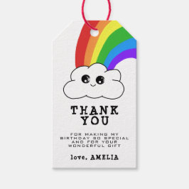 Niedlich Kawaii Cloud Rainbow Kid`s Geburtstag Vie Geschenkanhänger