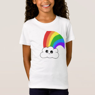 Niedlich Kawaii Cloud Rainbow Kid`s T-Shirt