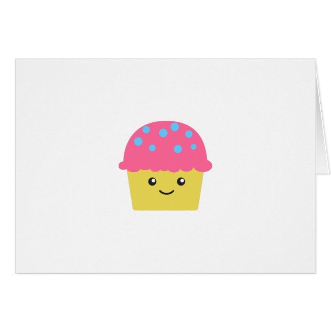 Niedlich Kawaii Cupcake (Vorderseite (Horizontal))