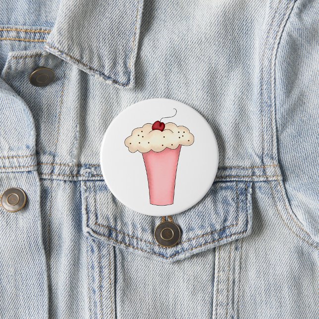 Niedlich Kawaii Cupcake Milkshake mit Cherry Button (Von Creator hochgeladen)