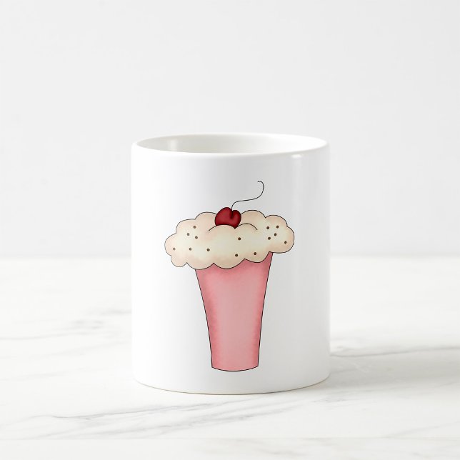 Niedlich Kawaii Cupcake Milkshake mit Cherry Kaffeetasse (Von Creator hochgeladen)