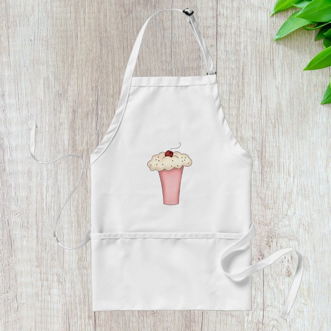 Niedlich Kawaii Cupcake Milkshake mit Cherry Schürze (Von Creator hochgeladen)