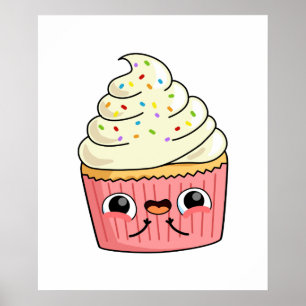 Niedlich Kawaii Cupcake Poster