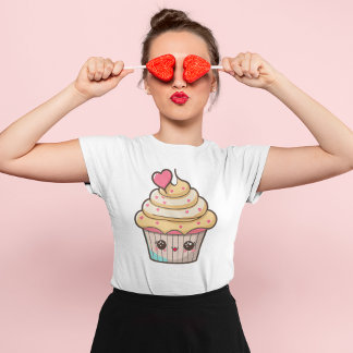 Niedlich Kawaii Cupcake T-Shirt