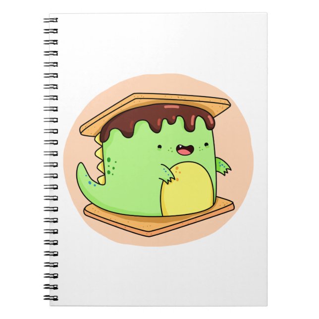 Niedlich Kawaii Dino-smore Notizblock (Vorderseite)